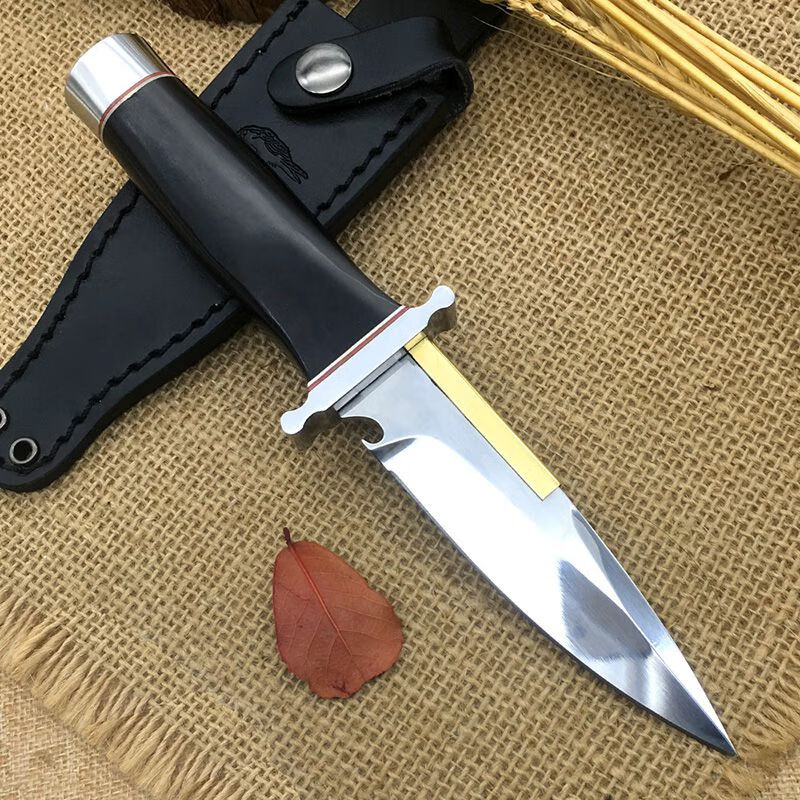 户外战术直刀防身开锋野外生存短刀多功能高硬度刀子开封军工刀敢死队