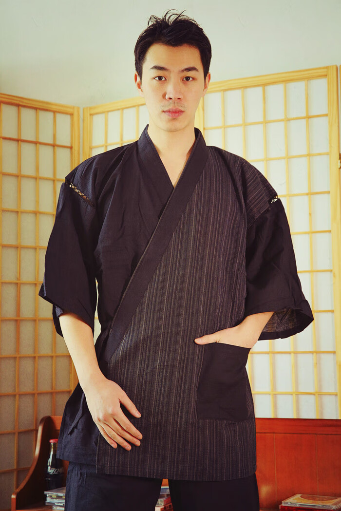 【日本浴衣和服】日本传统男士甚平浴衣和服日式睡衣日系家居服套装 6