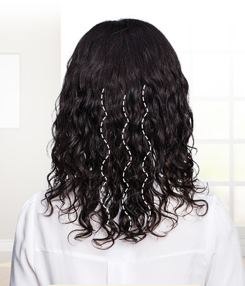 唐妮头顶补发片女头发稀少蓬松补发顶烫发无痕遮白发假发片真发卷发片