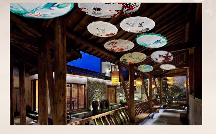 古风伞江南汉服油纸伞古风装饰吊顶演出舞蹈伞纸伞印花摄影道具伞fw