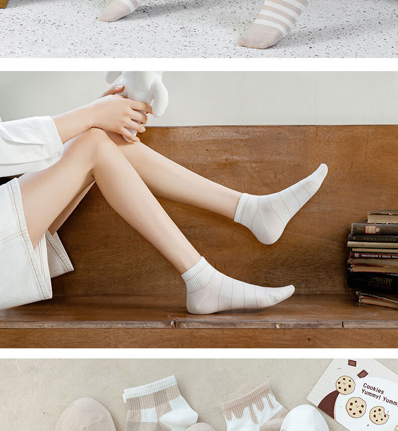袜子女夏天短款女生低腰薄棉袜女士短筒袜高中生短袜短腰白袜孑隐形