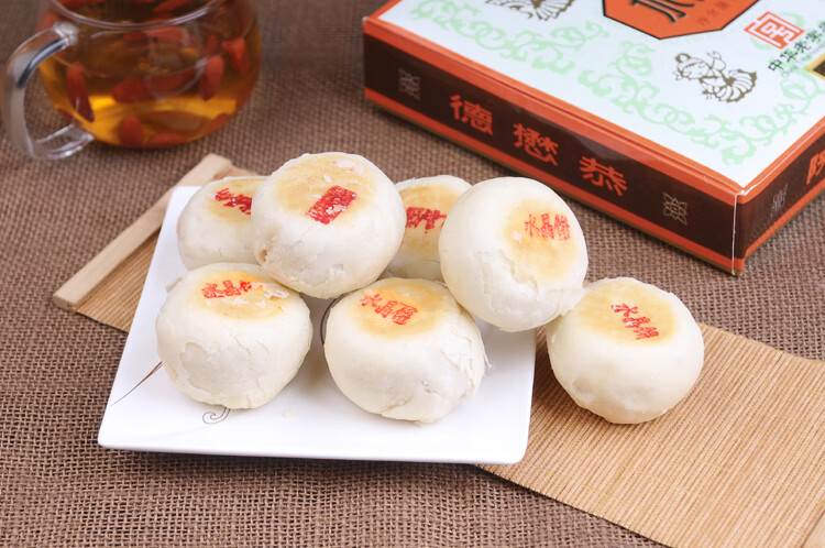 陕西特产西安传统糕点月饼 德懋恭水晶饼500克非物质文化遗产