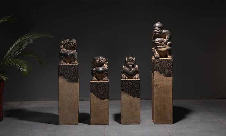 俊阳石雕拴马桩青石仿古吸水兽拴马柱做旧石狮子麒麟貔貅大象金蟾石柱