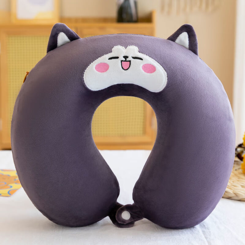 汽车u型枕护颈枕夏季车家两用午睡u型枕护颈枕头卡通可爱u形枕办公室