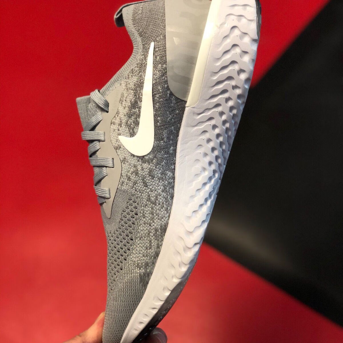 耐nike夏季epic react flyknit 瑞亚泡沫爆米花跑步鞋飞线登月男克