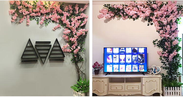 精选现发仿真樱花婚庆大樱花树室内客厅空调管道吊顶装饰落地塑料假花