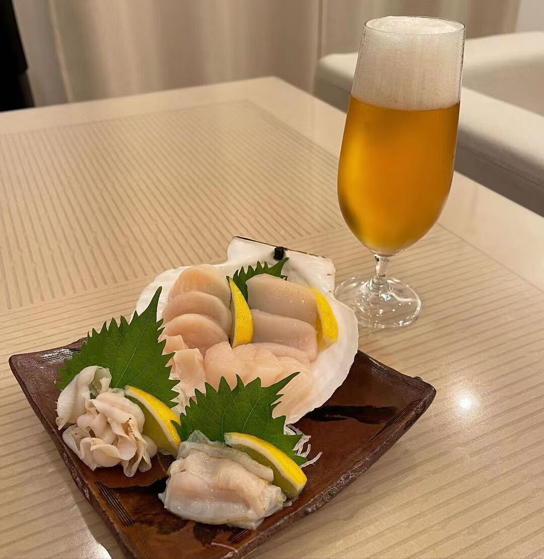 日本进口原装带子北海道帆立贝柱刺身即食高级日料食材l21-25粒装格力