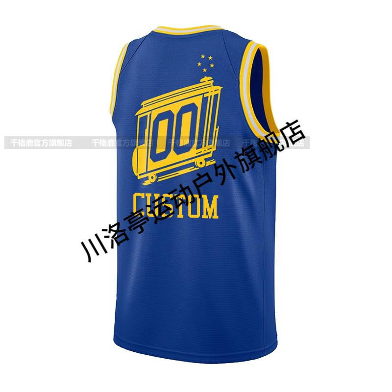 新勇士30号2分城市版球衣生涯新高运动篮球服球服 单衣-乌布雷城市蓝