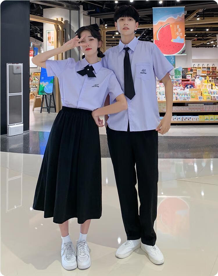 泰式校服套装学院风初中高中学生jk春秋季朗诵演出服运动会泰国校服