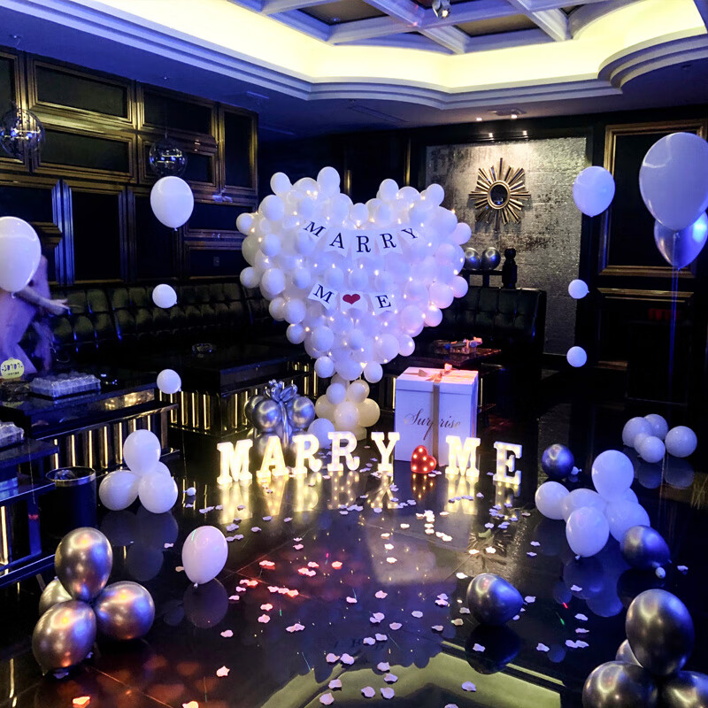 求婚布置室内用品宾馆房间表白浪漫仪式感装饰套餐道具 室内求婚装饰