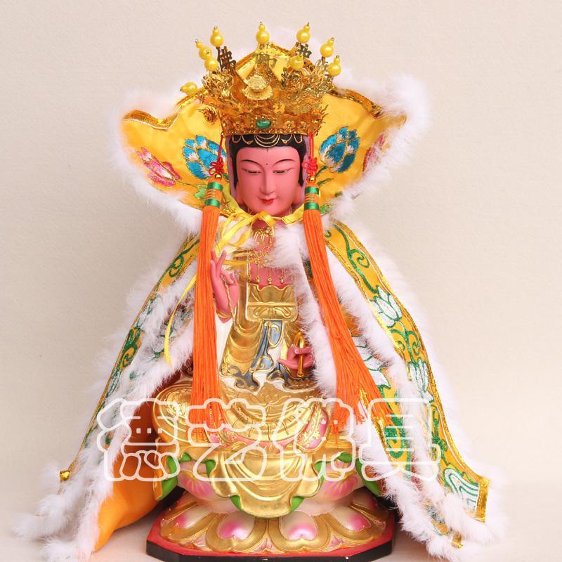 宗教佛教金珠观音帽五佛帽地藏王菩萨文殊菩萨帽神明头冠供品 金珠佛