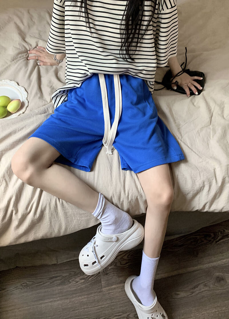 sudeebioy女生短裤外穿五分裤夏季棉运动短裤女夏季宽松显瘦百搭高腰
