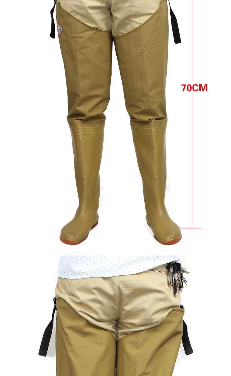 下水穿的库子鱼塘水裤下半身水鞋加厚插秧鞋半身过膝男女下水裤大码