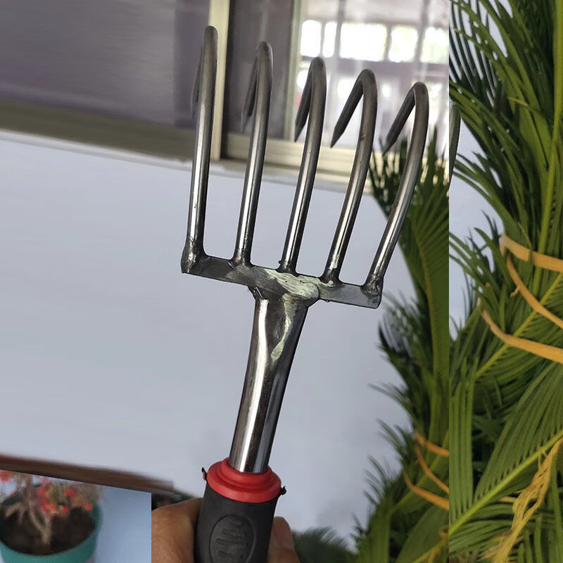 赶海耙子不锈钢赶海神器海边专用挖蛤蜊沙滩拾贝工具铲刨花生挠耙 五