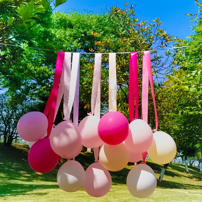 六一儿童节气球装饰背景 小清新野餐彩气球装饰拍照背景墙生日幼儿园