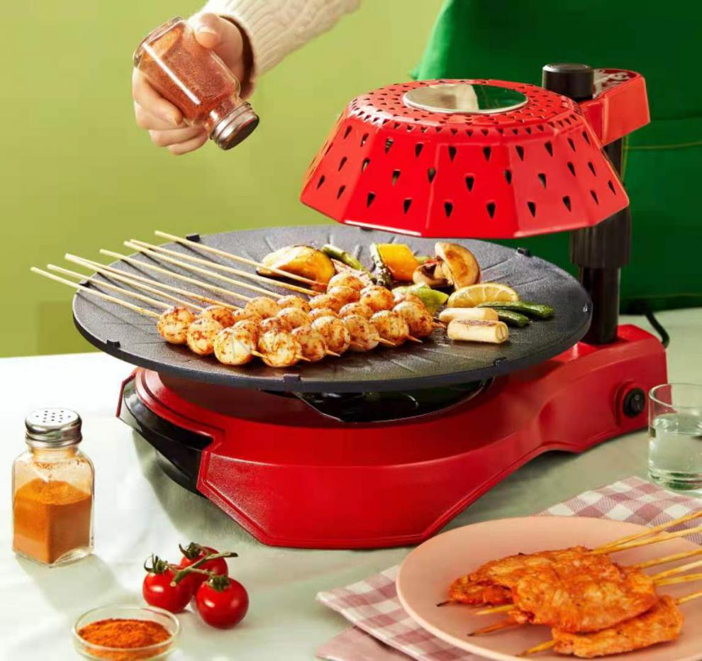 锅圈烧烤锅岳云鹏 锅圈岳云鹏烧烤炉德朗无油烟电烤炉新款韩式不粘