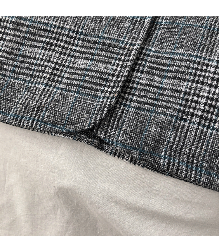 港风小西装男秋冬季新款网红les帅t韩版格子西服上衣复古休闲外套潮