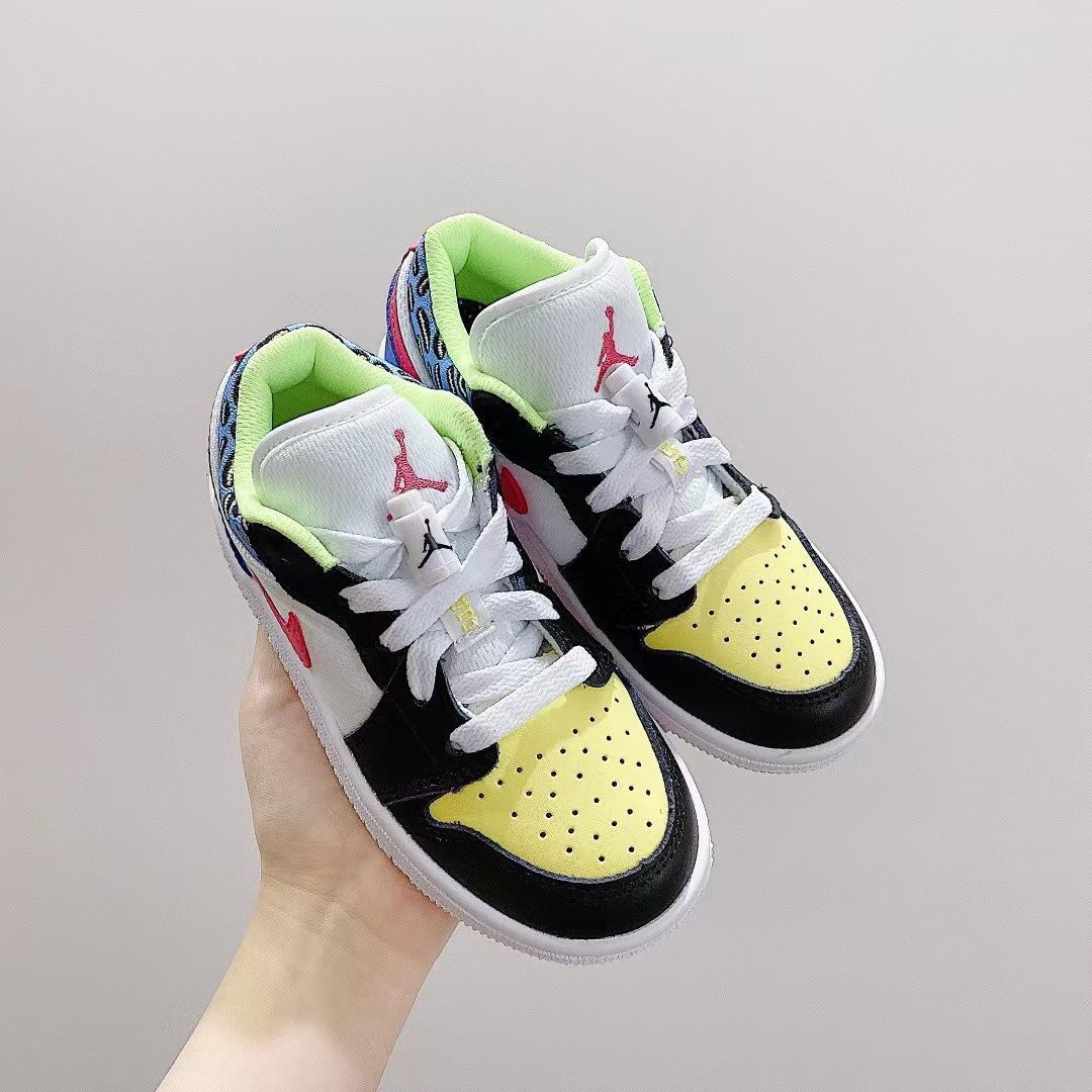nike耐克儿童鞋子秋季aj1童鞋低帮板鞋儿童aj鞋男童女童大小童篮球
