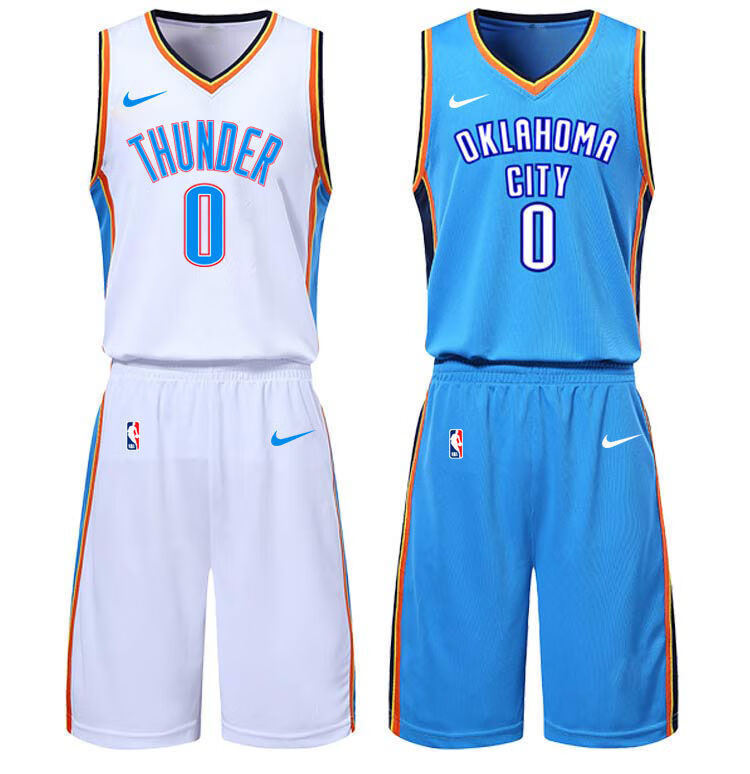 【官方自营】腾讯体育nba同款雷霆球衣威少0号保罗乔治13号篮球队服