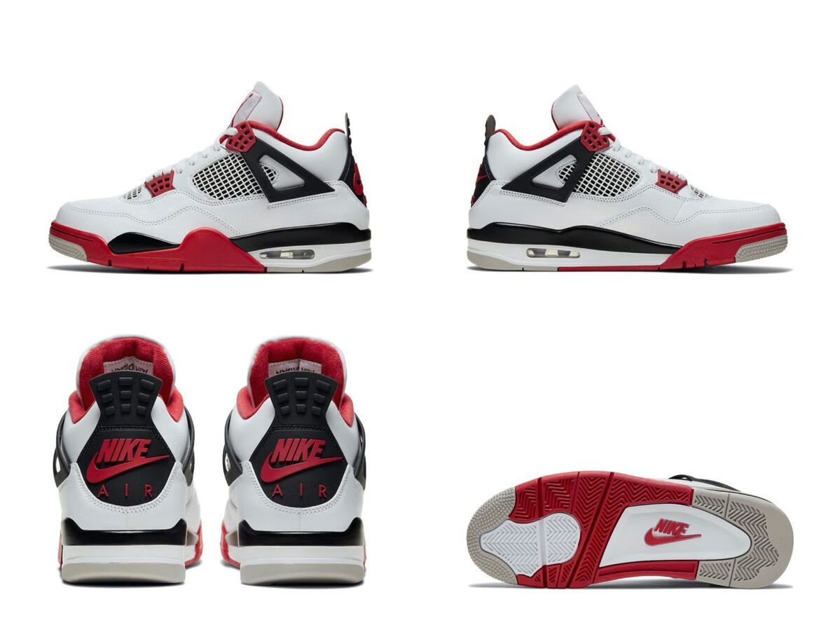 热熔岩鸳鸯百搭篮球鞋白水泥黑红公牛运动鞋男鞋女鞋情侣鞋aj4猛龙385