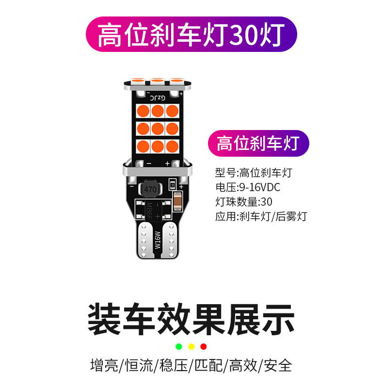 广汽三菱欧蓝德奕歌新劲炫asx翼神改装led超亮刹车灯泡后尾灯雾灯带