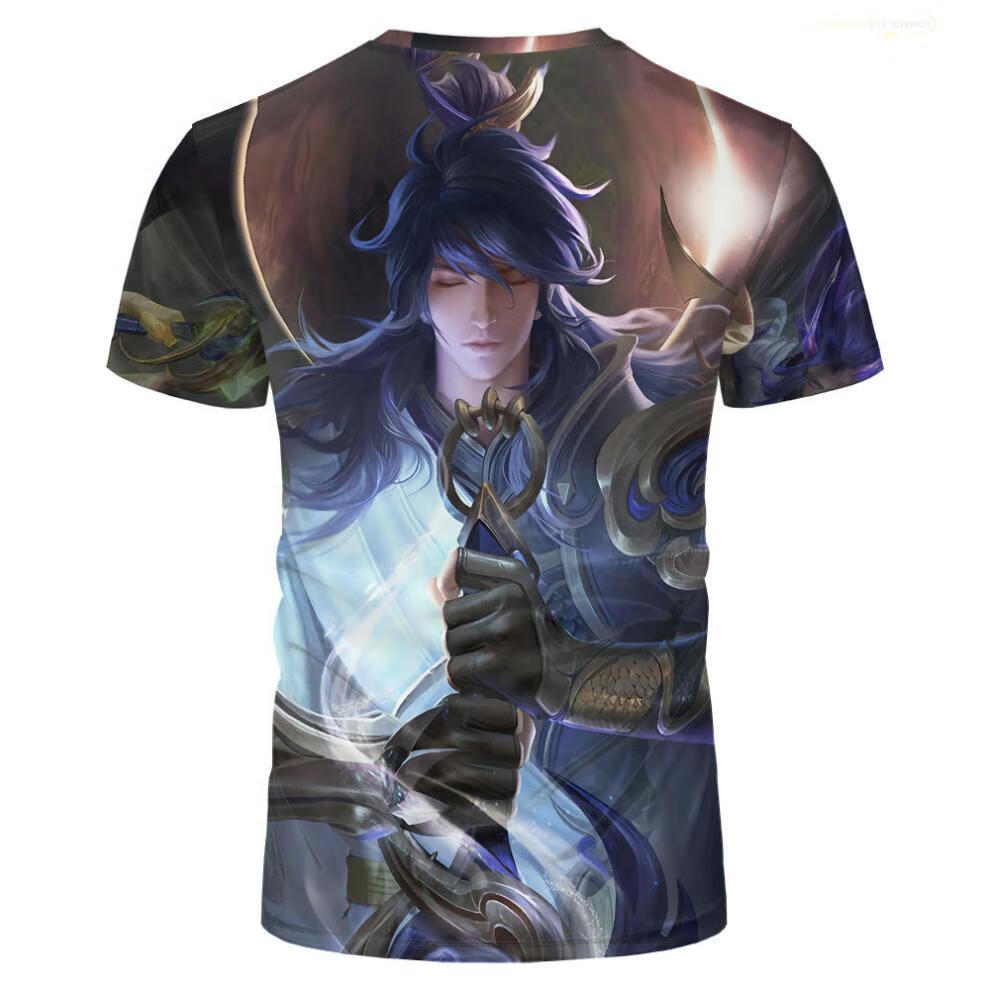 2022王者荣耀t恤耀衣服3d印花短袖同款马超衣服神威中学生青少年n tbb