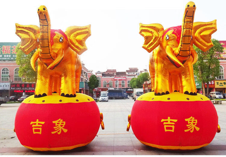 家居 充气狮子拱门金狮气模金象婚庆麒麟送子大象拱门庆典狮子厂家 4