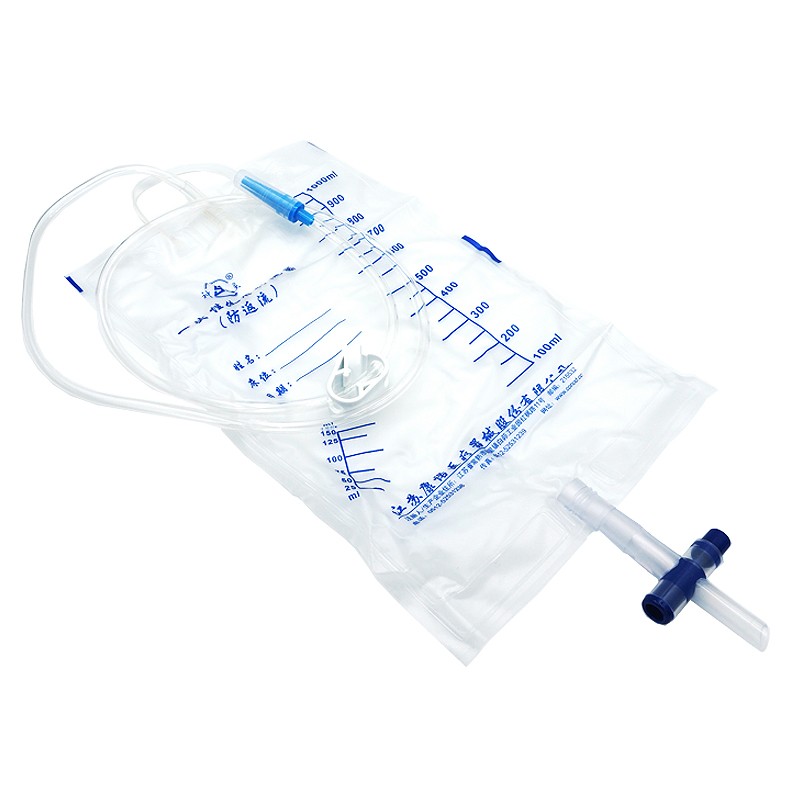 神灵导尿袋锥形宝塔口一次性使用无菌防返流引流袋江苏康诺tp1支1米