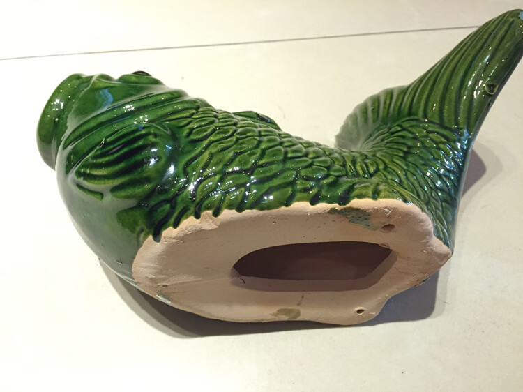 屋顶出水鱼嘴房顶陶瓷金鱼水管排水口装饰滴水龙头外墙锦鲤鱼金鱼sn