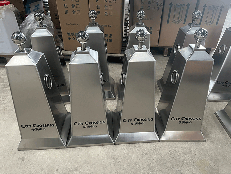 适用于雪糕筒定制不锈钢路锥反光锥医院酒店小区物业金属雪糕桶筒停车