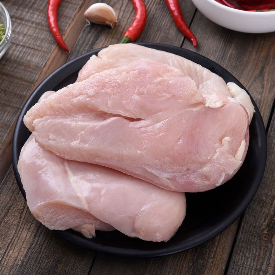 鸡胸肉冷冻批发10斤去皮鸡大胸 鸡胸脯 健身 风味 涪陵榨菜一包(赠品