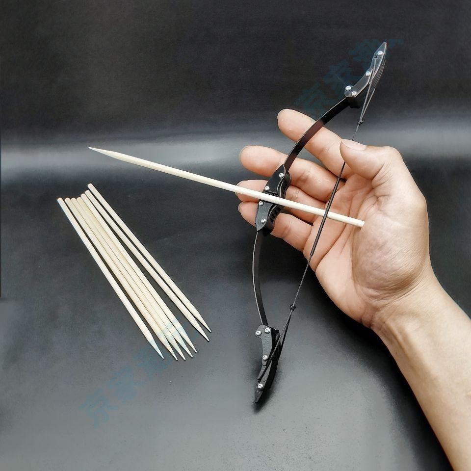 迷你口袋弓箭 微型反曲弓袖珍弓竞技射箭传统弓小型弓射击运动成人迷