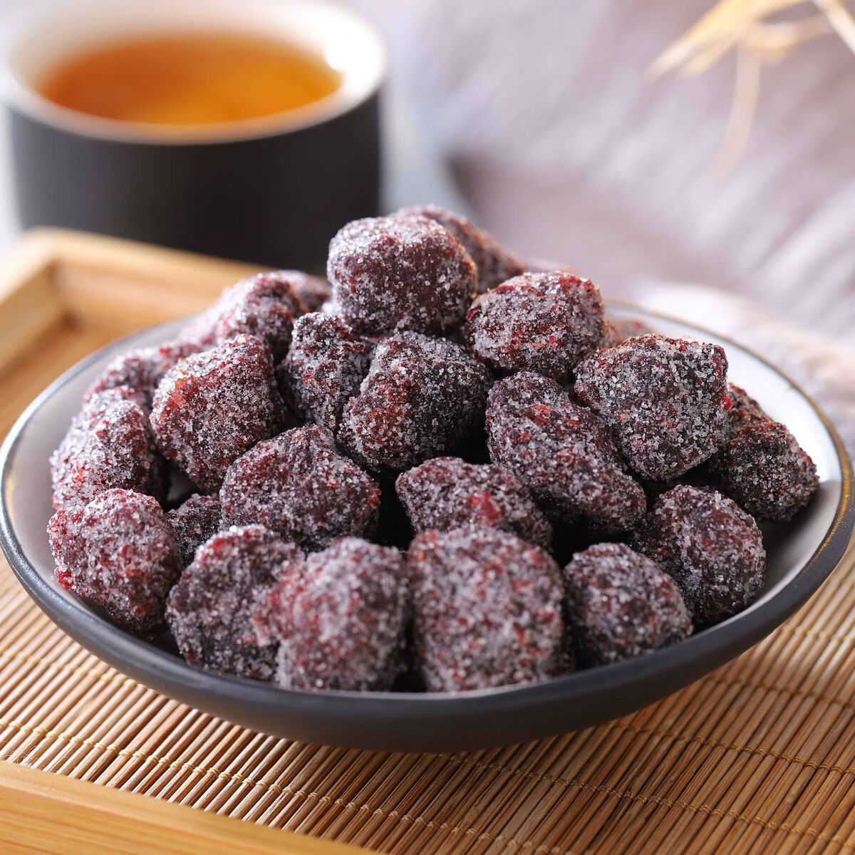 京喜推荐正宗冰糖杨梅500g大颗粒九制杨梅罐装梅子干梅肉50g酸甜杨梅