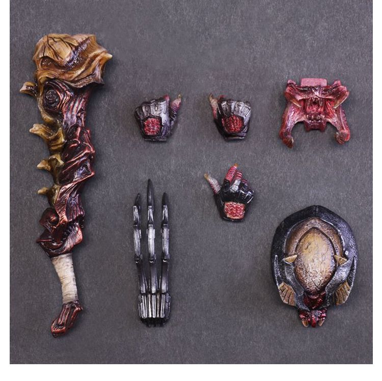 异形狗大战铁血战士关节可动人偶pa改异形呕吐者怪兽玩具模型玩偶收藏