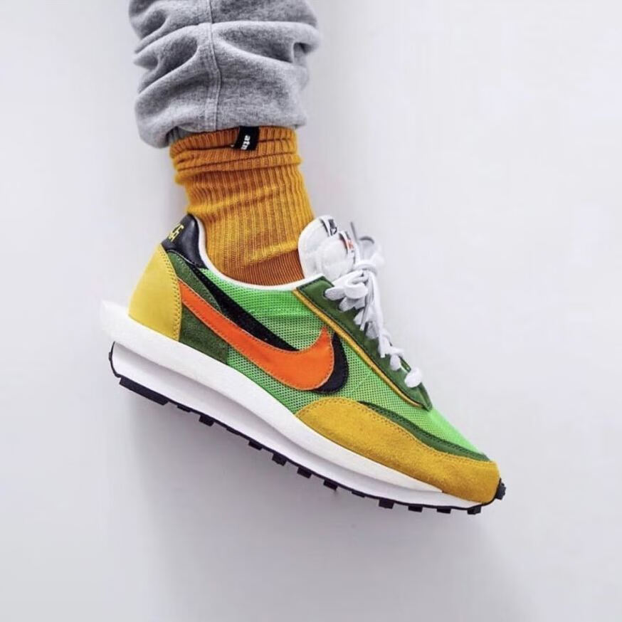 ldvwaffle华夫三代联名双钩小白鞋女休闲透气解构跑步男鞋同款莆田 纯