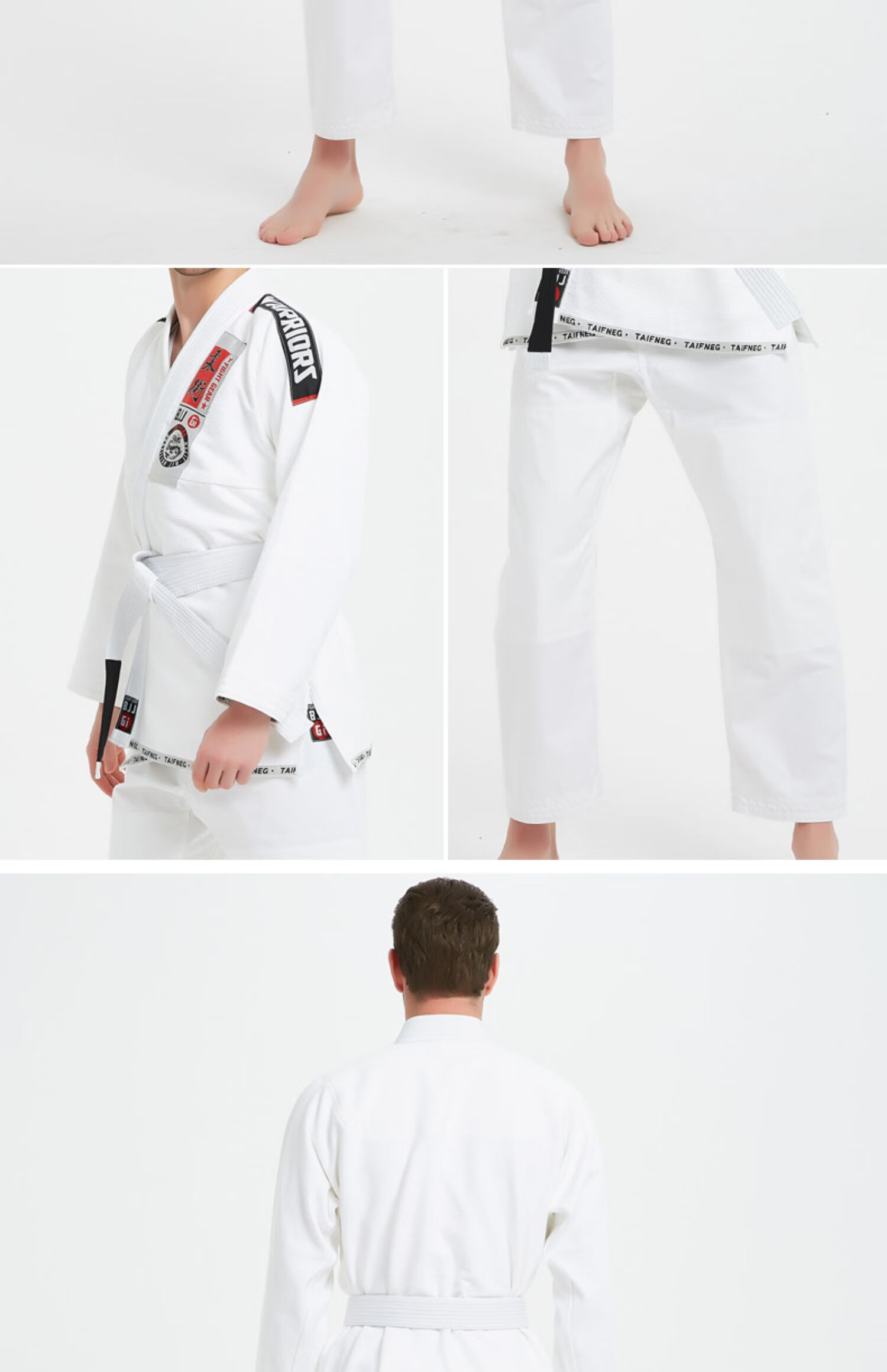 巴西柔术道服防磨衣男女专业训练新款服bjjgi勇士经典款加厚米色柔术