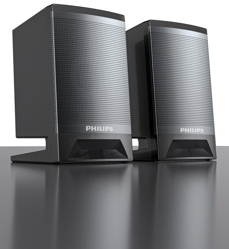 飞利浦philips电脑音响多媒体笔记本台式蓝牙有线双模式小音箱黑色