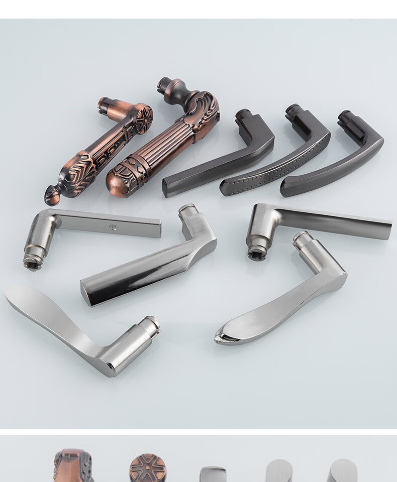 盗门把手配件手柄通用型铝合金家用卫生间木门拉手卧室盗门锁1号手柄