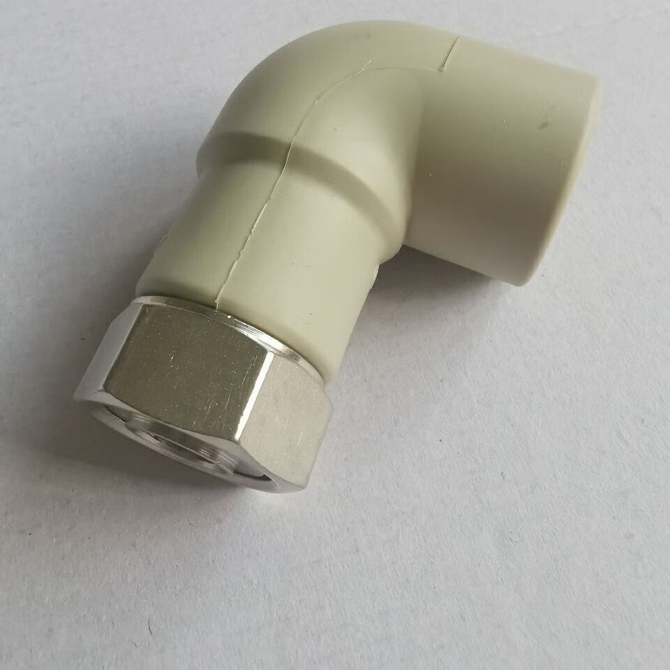 金潮热水器配件山东售后指定4分ppr热水器活接弯头铜活弯接头金乳白弯