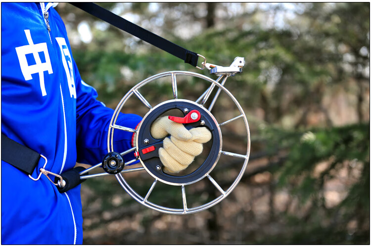 百特风筝配件新款不锈钢风筝线轮成人背带刹车手握轮大轴承静音潍坊大