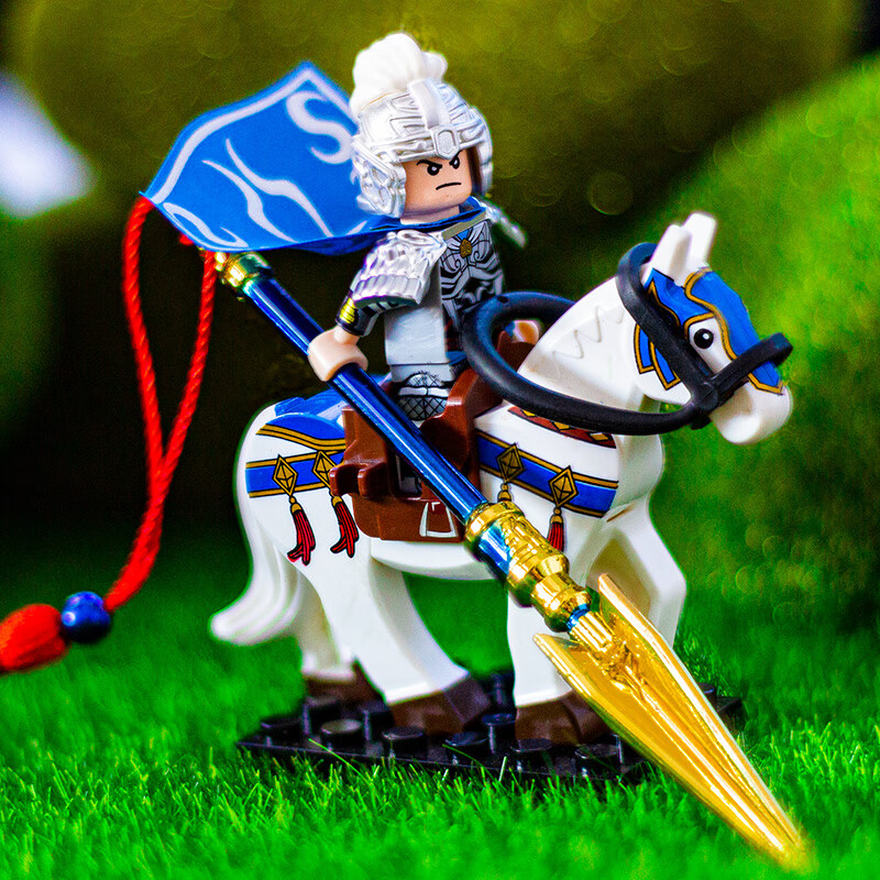 森宝积木兼容乐高三国演义武将赵云长坂坡救阿斗国风第三方人仔迪库小