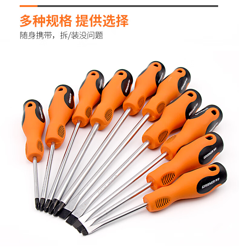 绿林螺丝刀十字 超硬工业级一字套装起子改锥螺丝批螺丝刀带磁性 6x