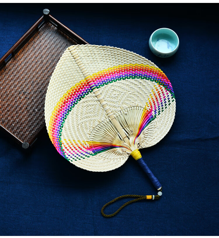 季芒(jimang)纯手工竹编大蒲扇编织扇子装饰宝宝扇风驱蚊复古怀旧随身