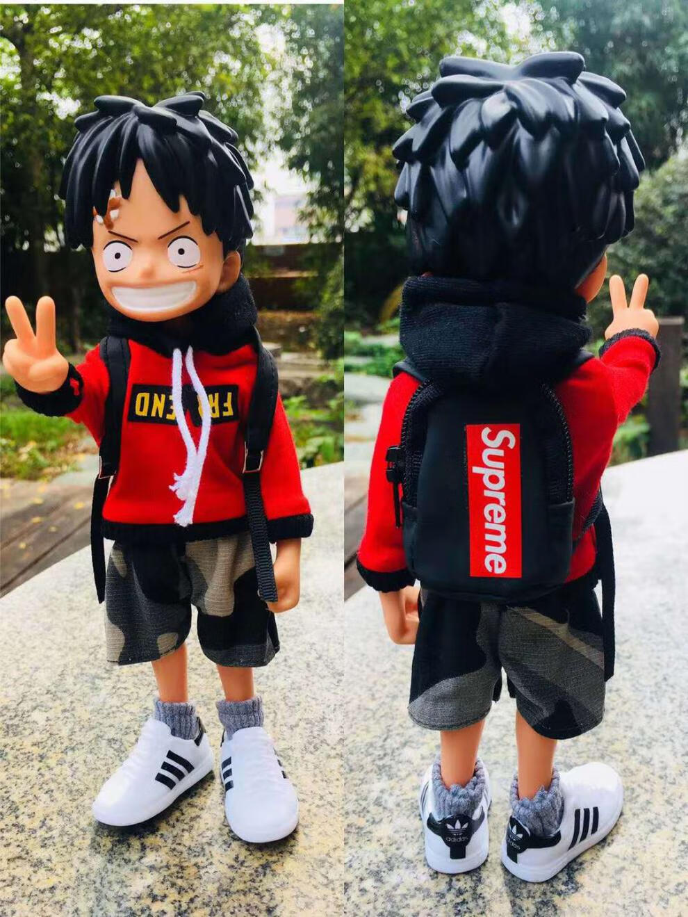 圣诞节礼物百创纪元动漫海贼王手办可动潮牌路飞真衣服可动玩偶摆件