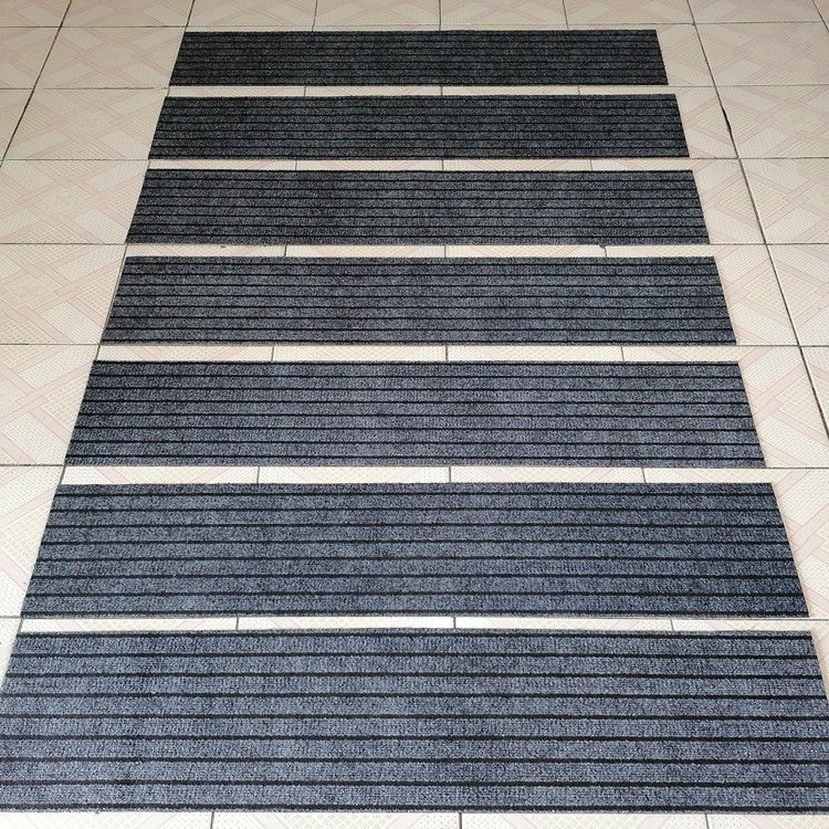 洛多尔蒂 室外大理石台阶防滑垫定做加厚双条纹楼梯垫酒店进门长条