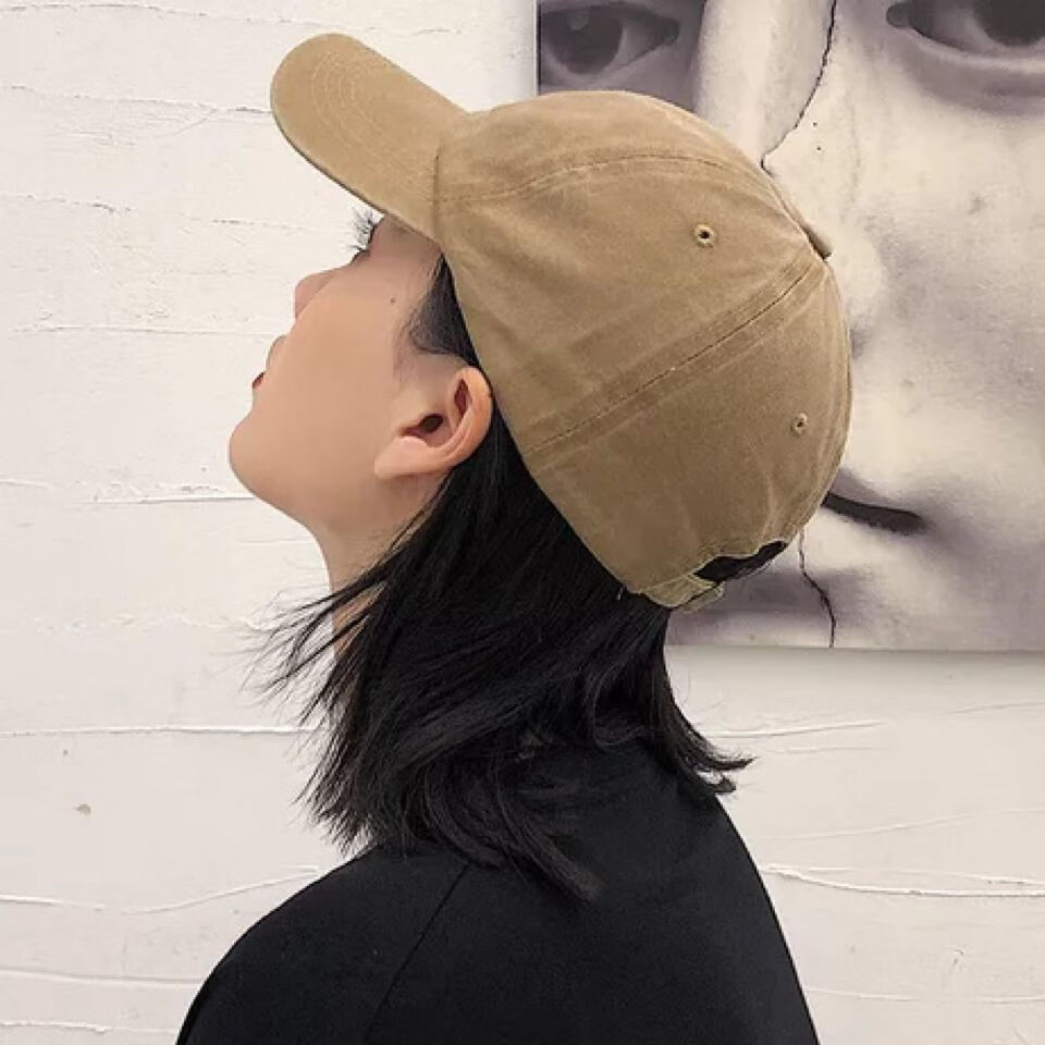 遮阳帽帽子女韩版学生鸭舌帽夏季潮男刺绣棒球帽百搭防晒遮阳帽黑色