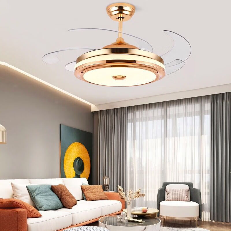 吊灯风扇一体灯款52寸隐形吊扇灯客厅餐厅卧室风扇灯扇一体风扇吊灯