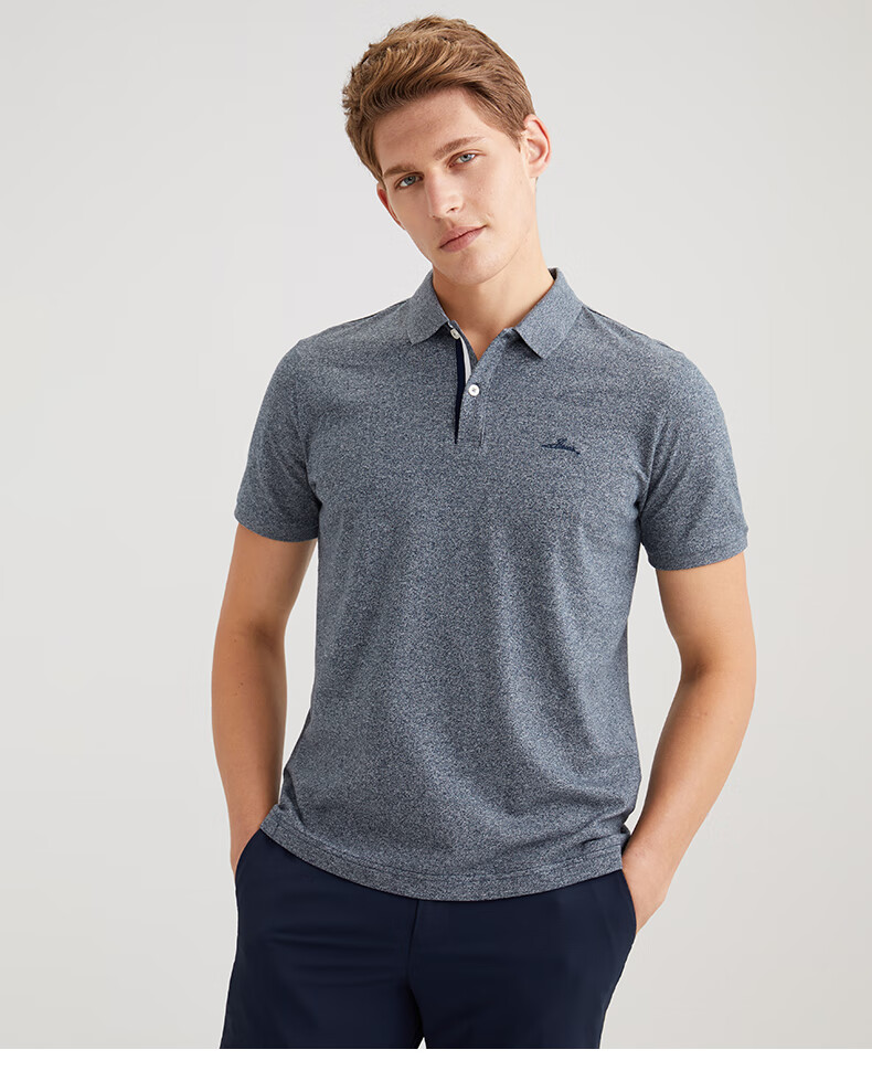 九牧王男装短袖t恤男2020夏季新款中年男纯棉舒适日常休闲短袖上衣