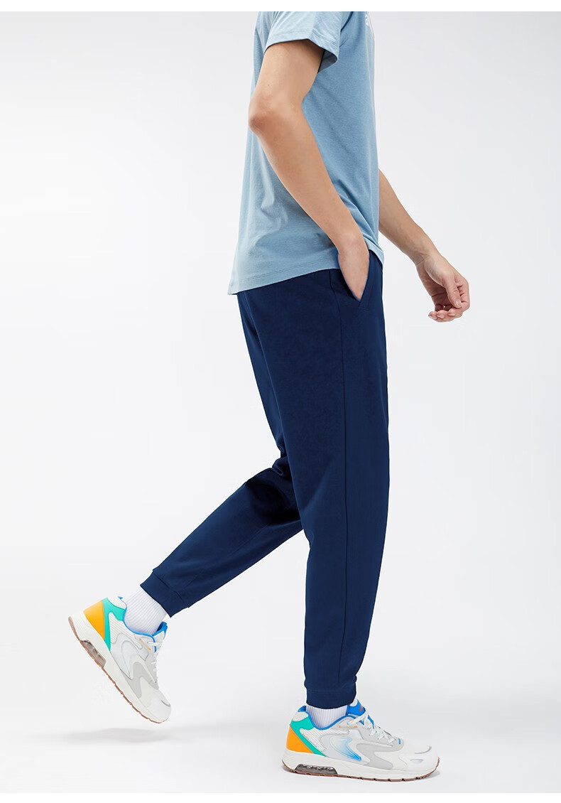 安踏运动裤子男裤2021年夏季新款男士宽松透气针织休闲长裤 【七分裤