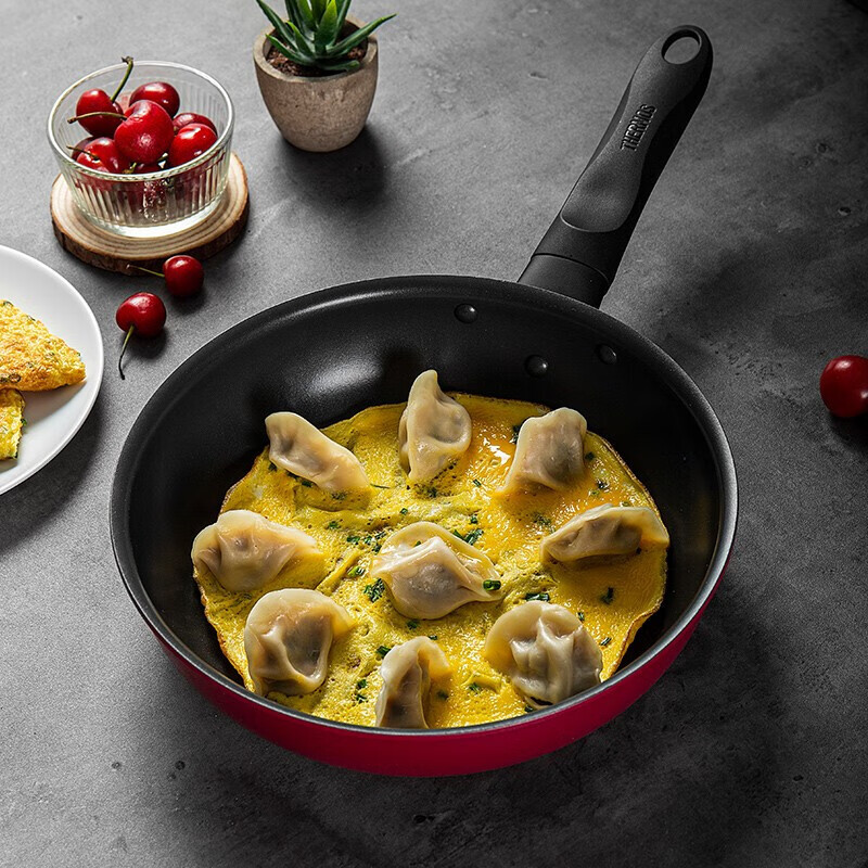 膳魔师thermos小香煎系列日式20cm26cm平底锅煎锅tkfa24cm日式煎锅